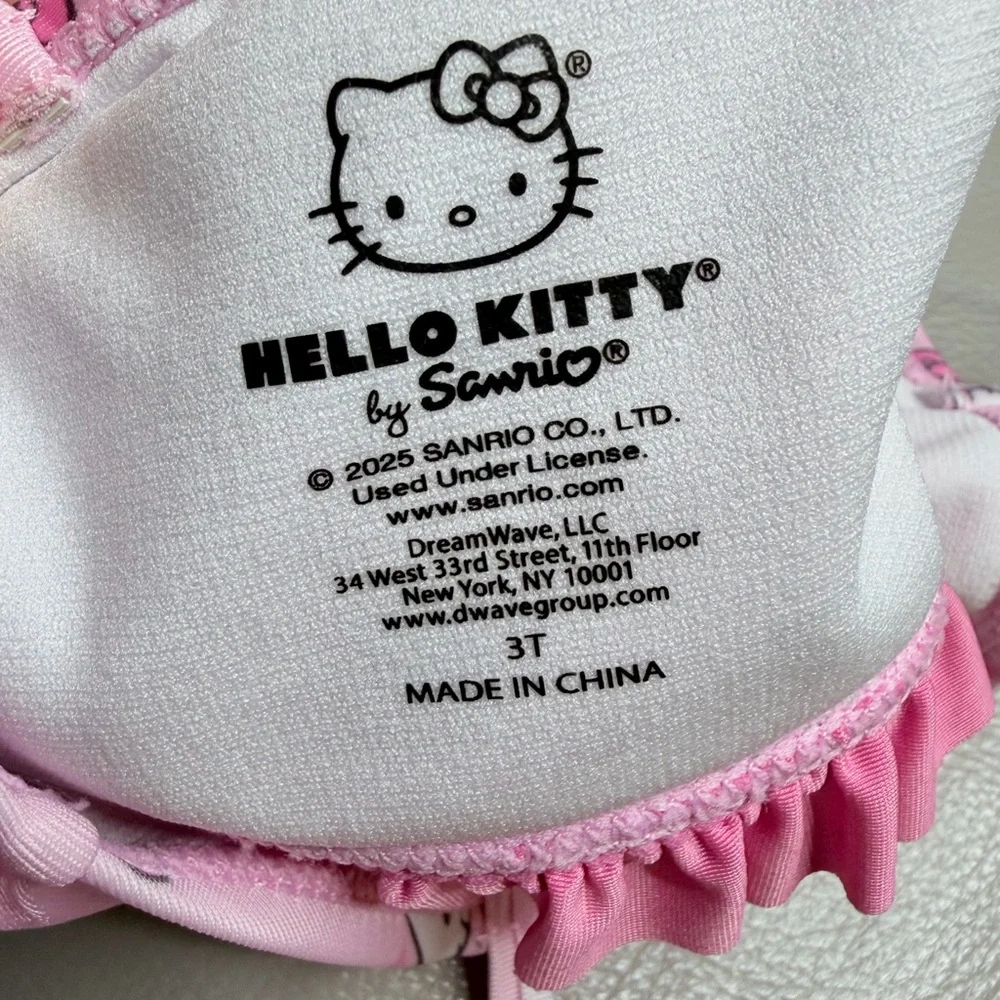 Pink Hello Kitty Ruffle Bikini Top 3T